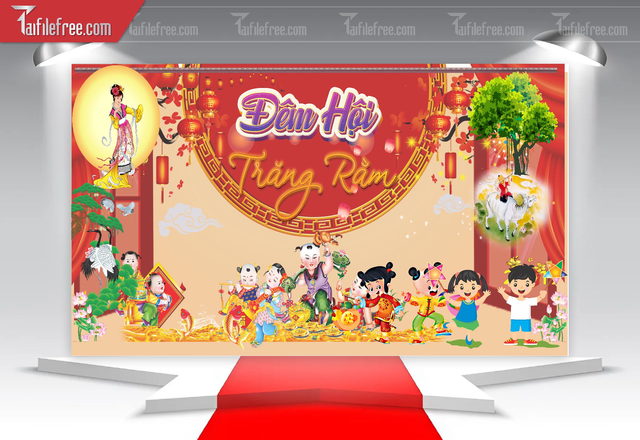 Mẫu Backdrop Trung Thu Đẹp Mắt Sáng Tạo_TTV46