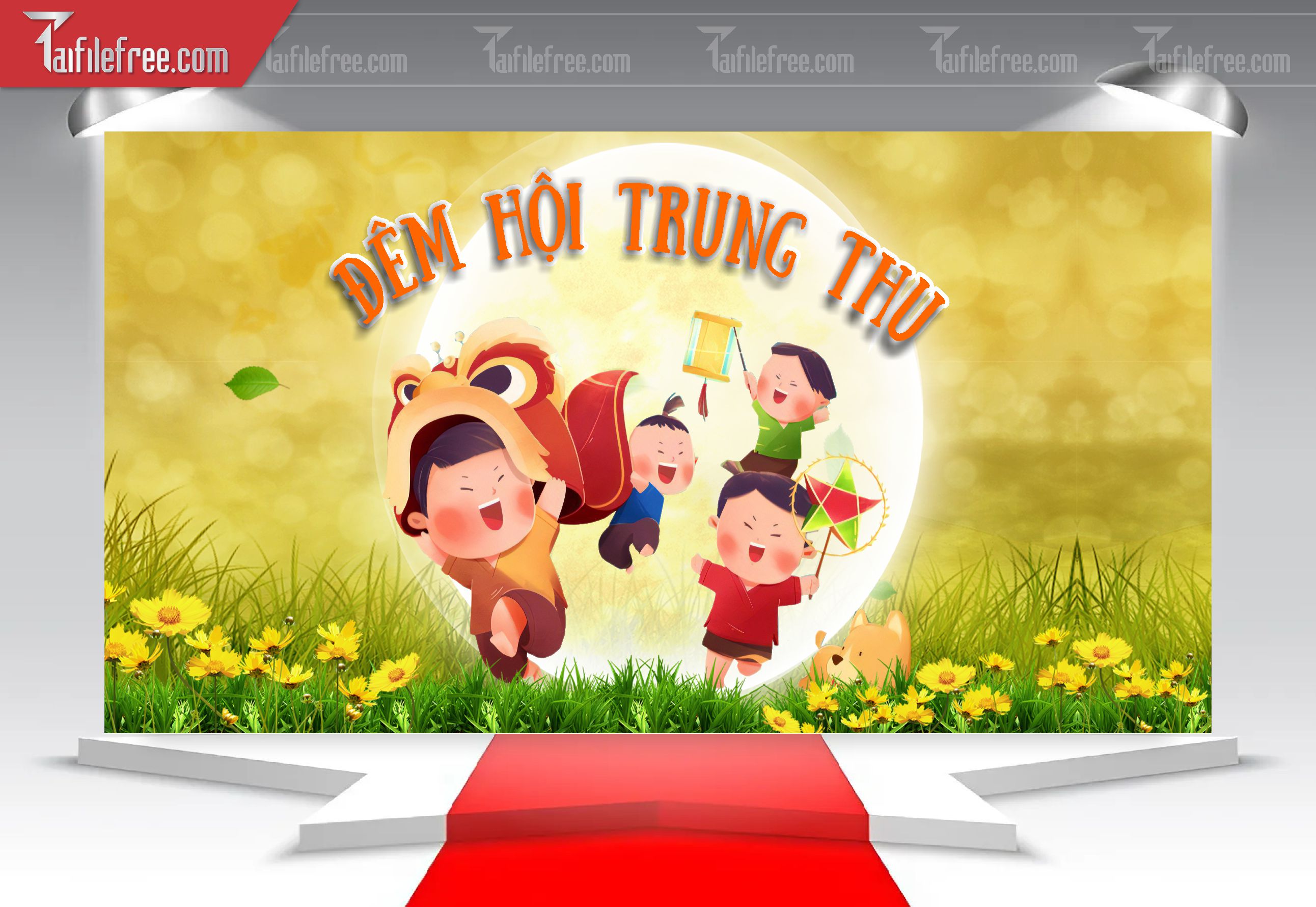 Mẫu Backdrop Trung Thu Đẹp Mắt Sáng Tạo_TTV48
