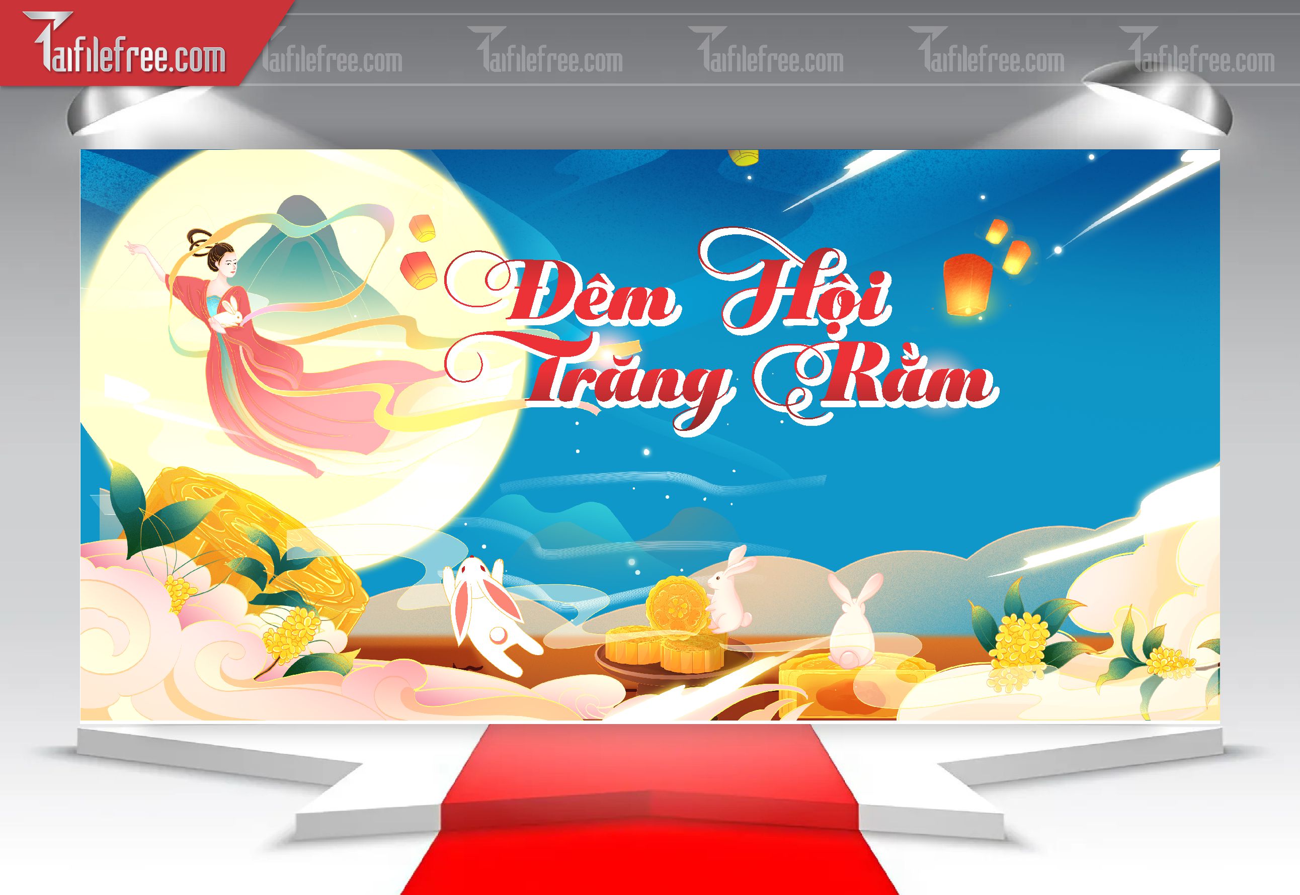 Mẫu Backdrop Trung Thu Đẹp Mắt Sáng Tạo_TTV52