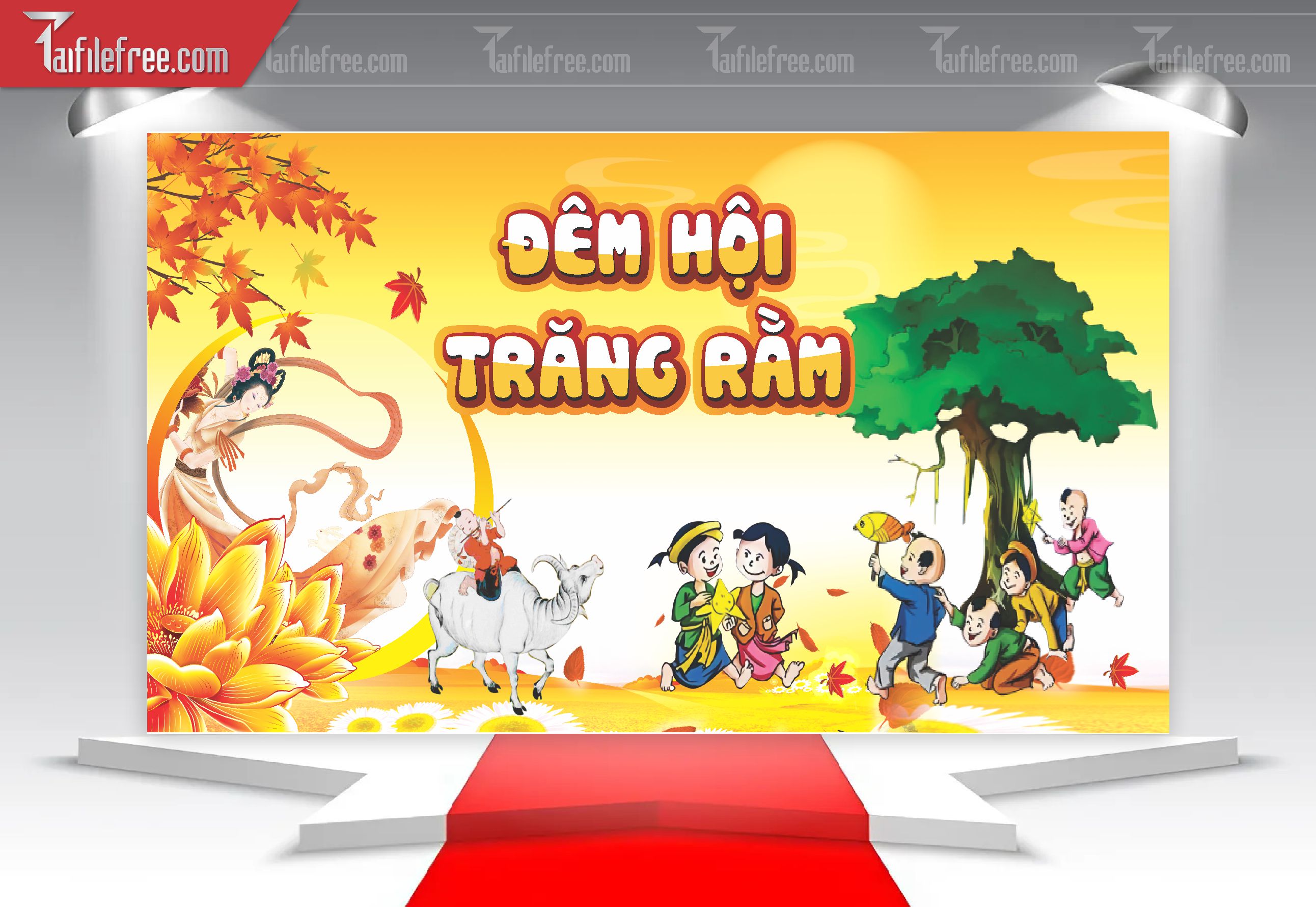 Mẫu Backdrop Trung Thu Đẹp Mắt Sáng Tạo_TTV59