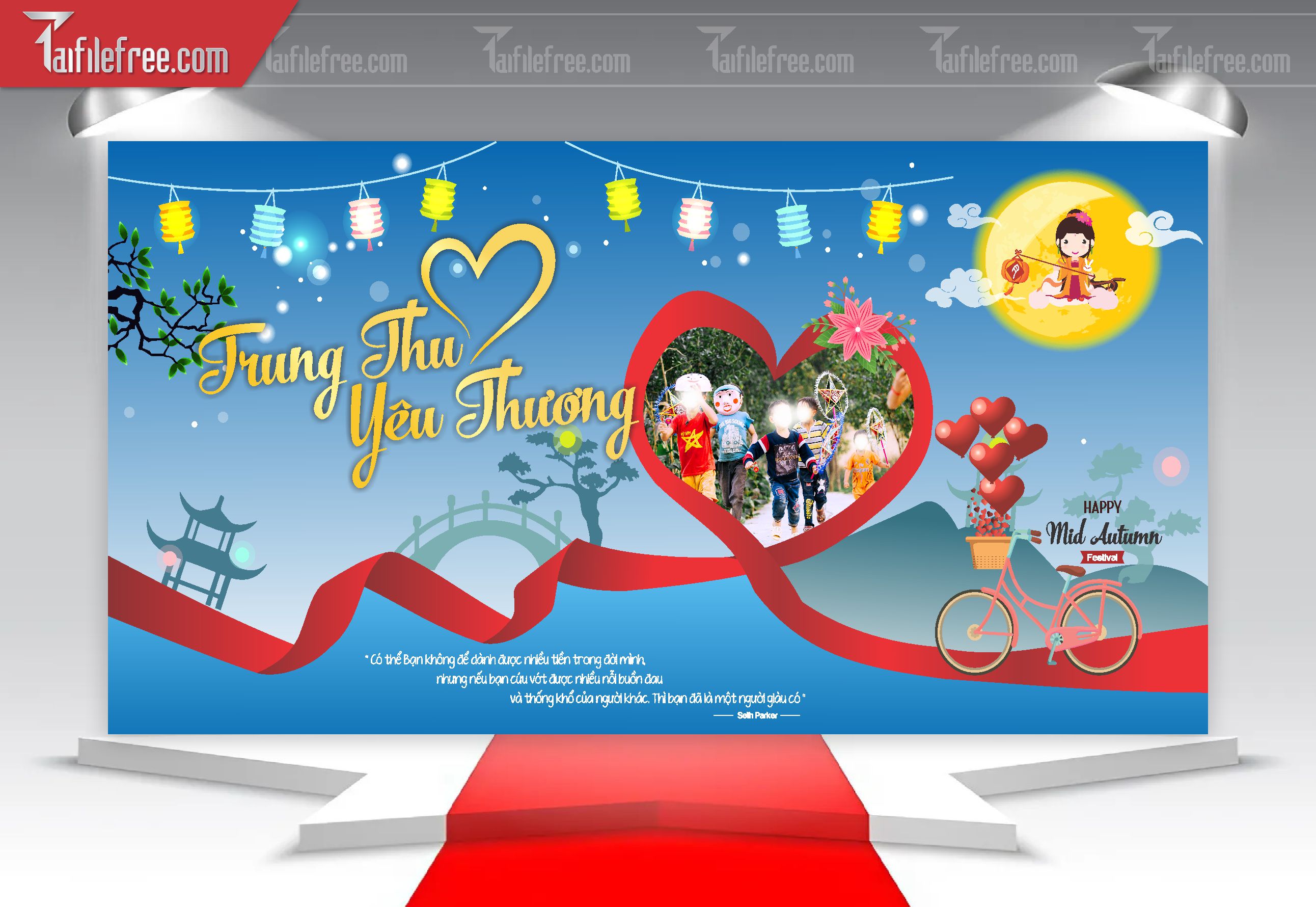 Mẫu Backdrop Trung Thu Đẹp Mắt Sáng Tạo_TTV61