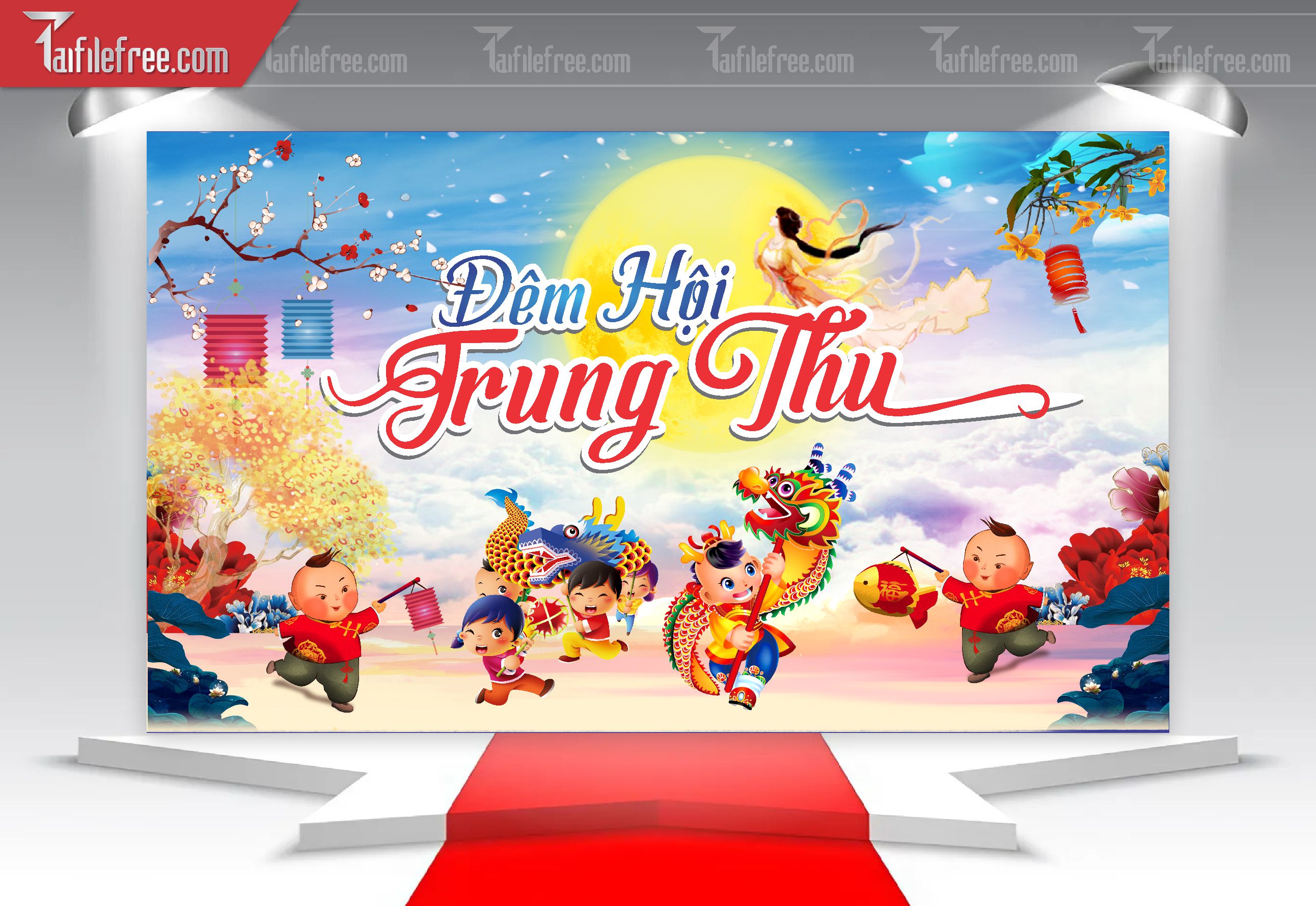 Mẫu Backdrop Trung Thu Đẹp Mắt Sáng Tạo_TTV65