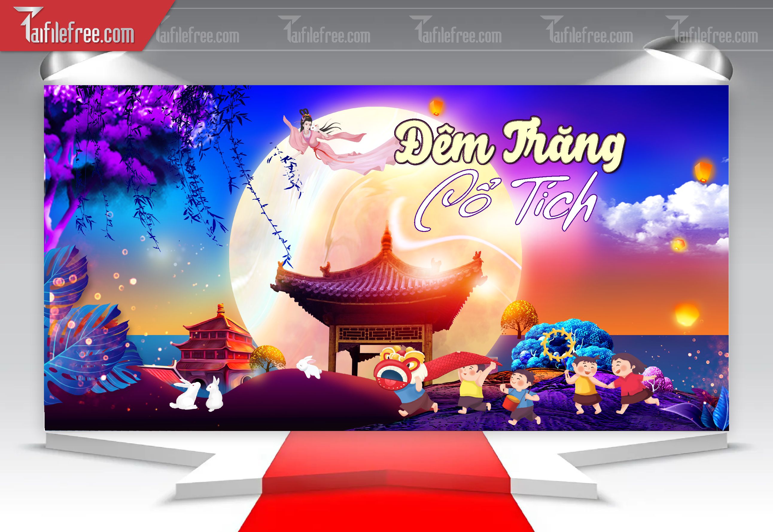 Mẫu Backdrop Trung Thu Đẹp Mắt Sáng Tạo_TTV70