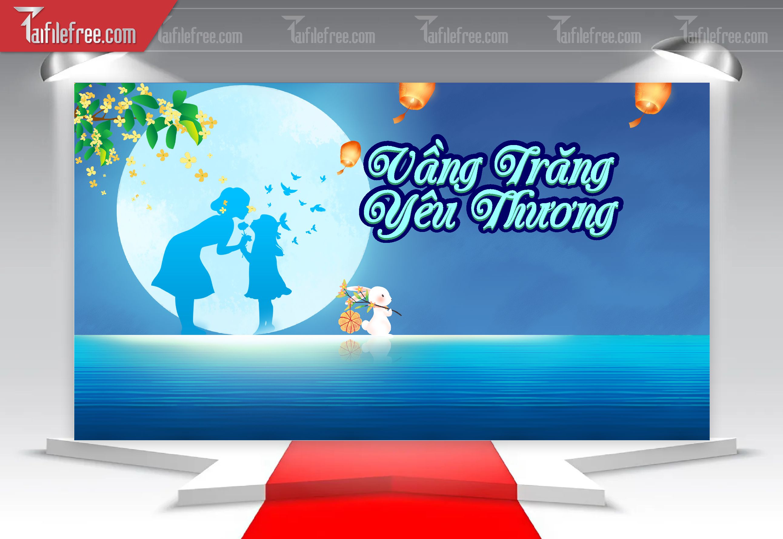 Mẫu Backdrop Trung Thu Đẹp Mắt Sáng Tạo_TTV72
