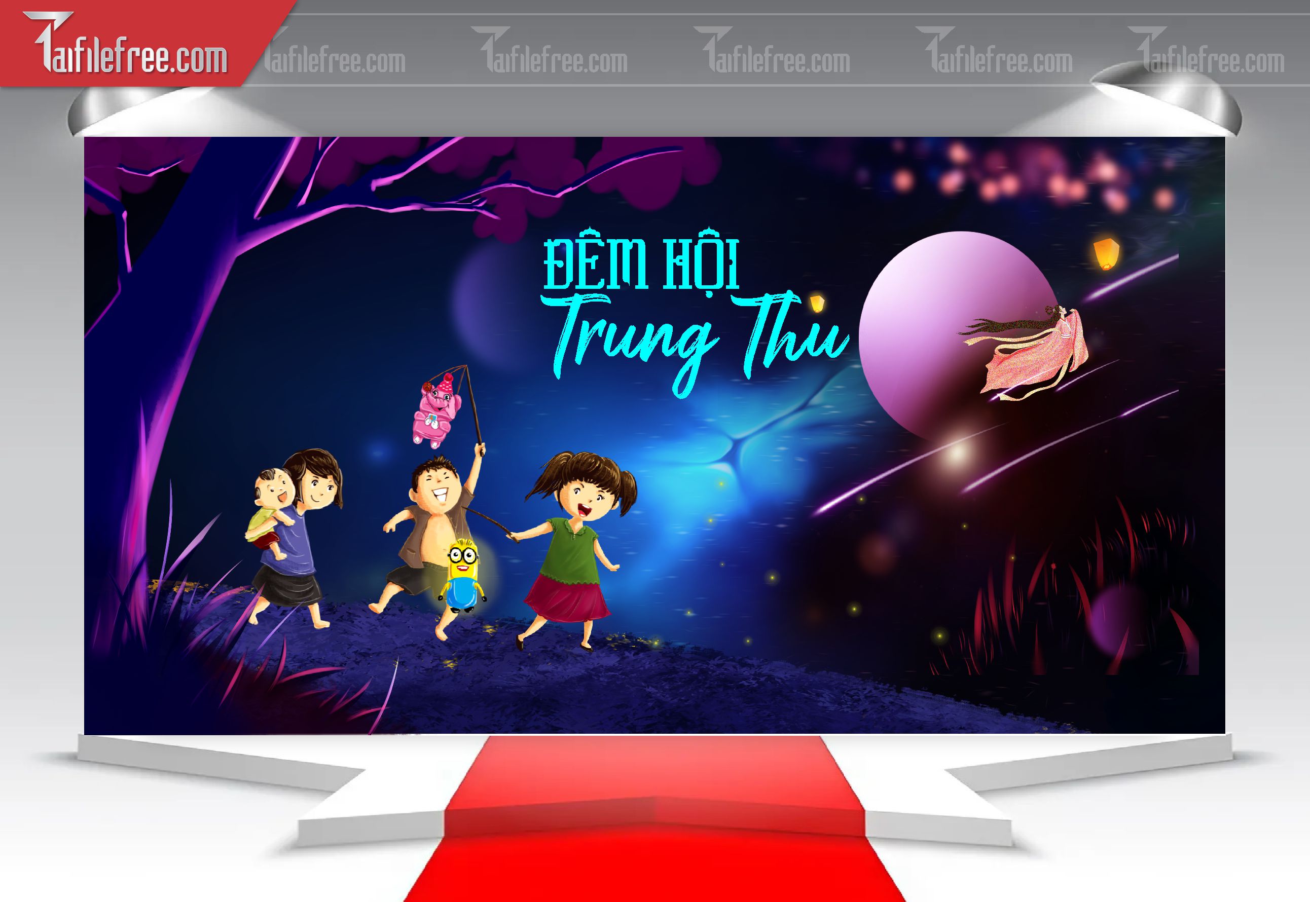 Mẫu Backdrop Trung Thu Đẹp Mắt Sáng Tạo_TTV74