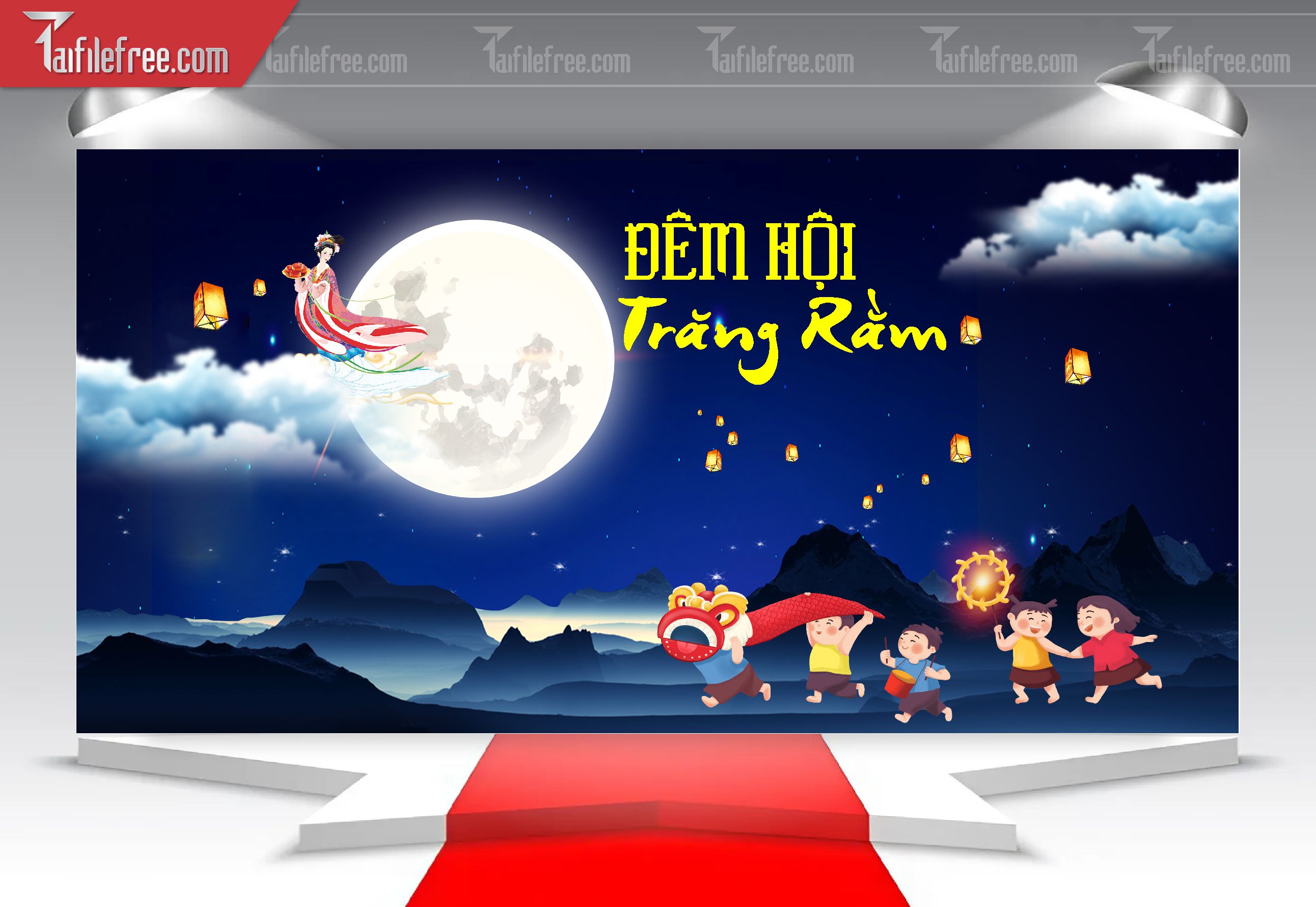 Mẫu Backdrop Trung Thu Đẹp Mắt Sáng Tạo_TTV76