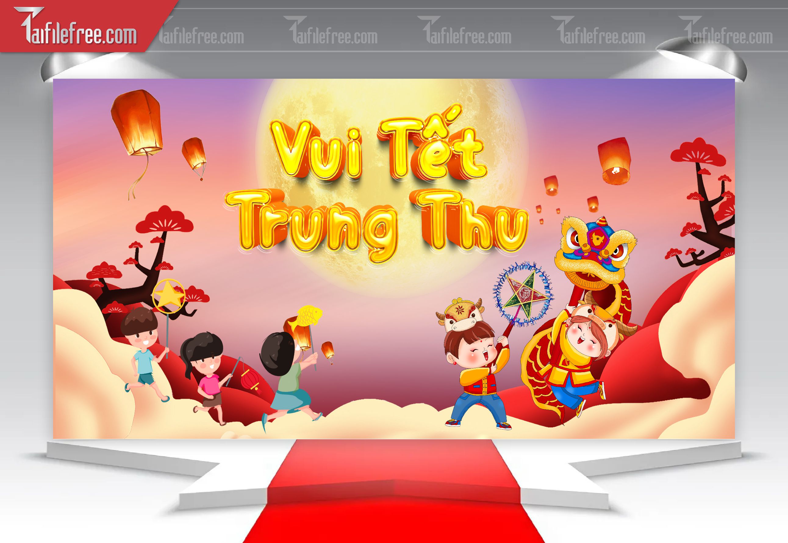 Mẫu Backdrop Trung Thu Đẹp Mắt Sáng Tạo_TTV79