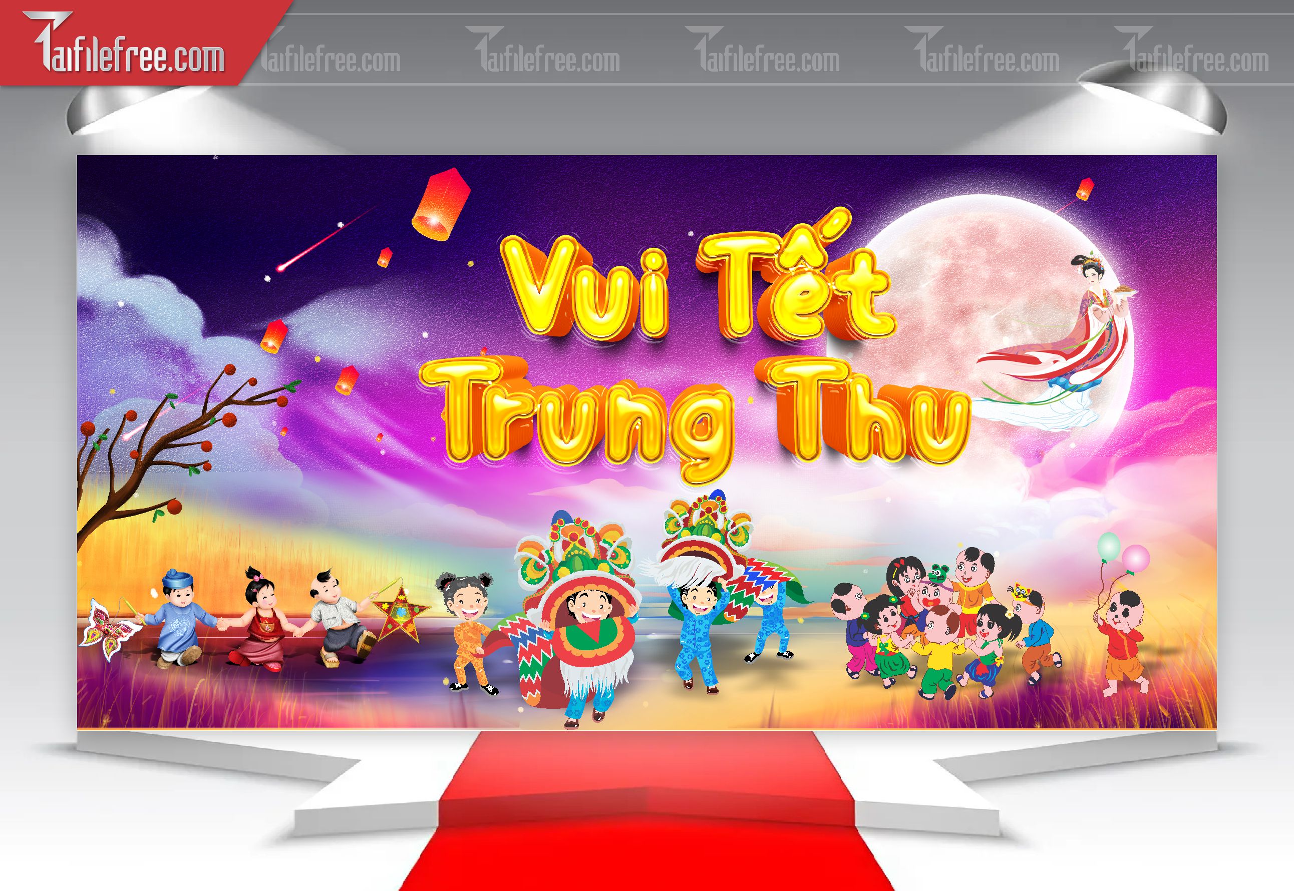 Mẫu Backdrop Trung Thu Đẹp Mắt Sáng Tạo_TTV80