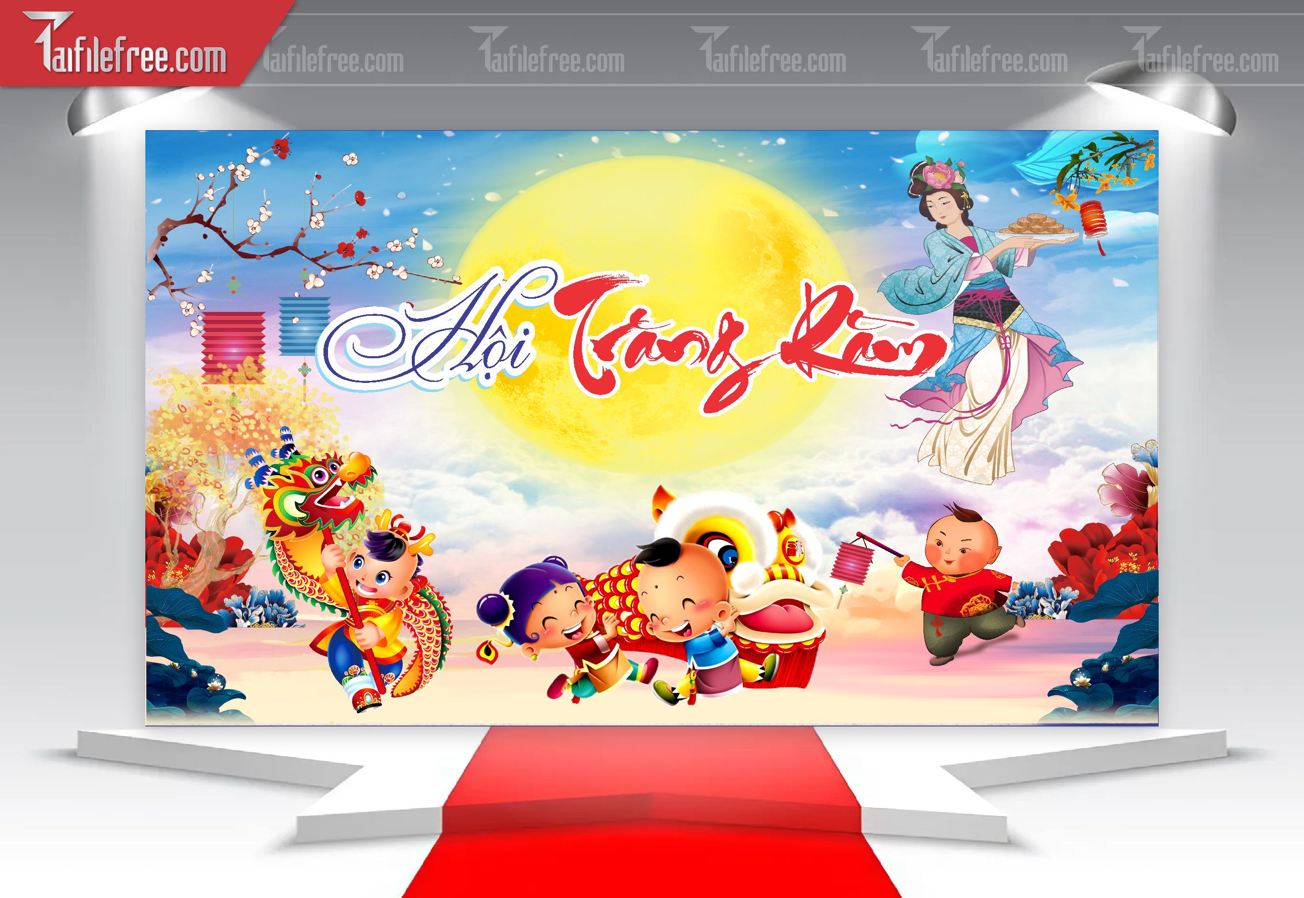 Mẫu Backdrop Trung Thu Đẹp Mắt Sáng Tạo_TTV81