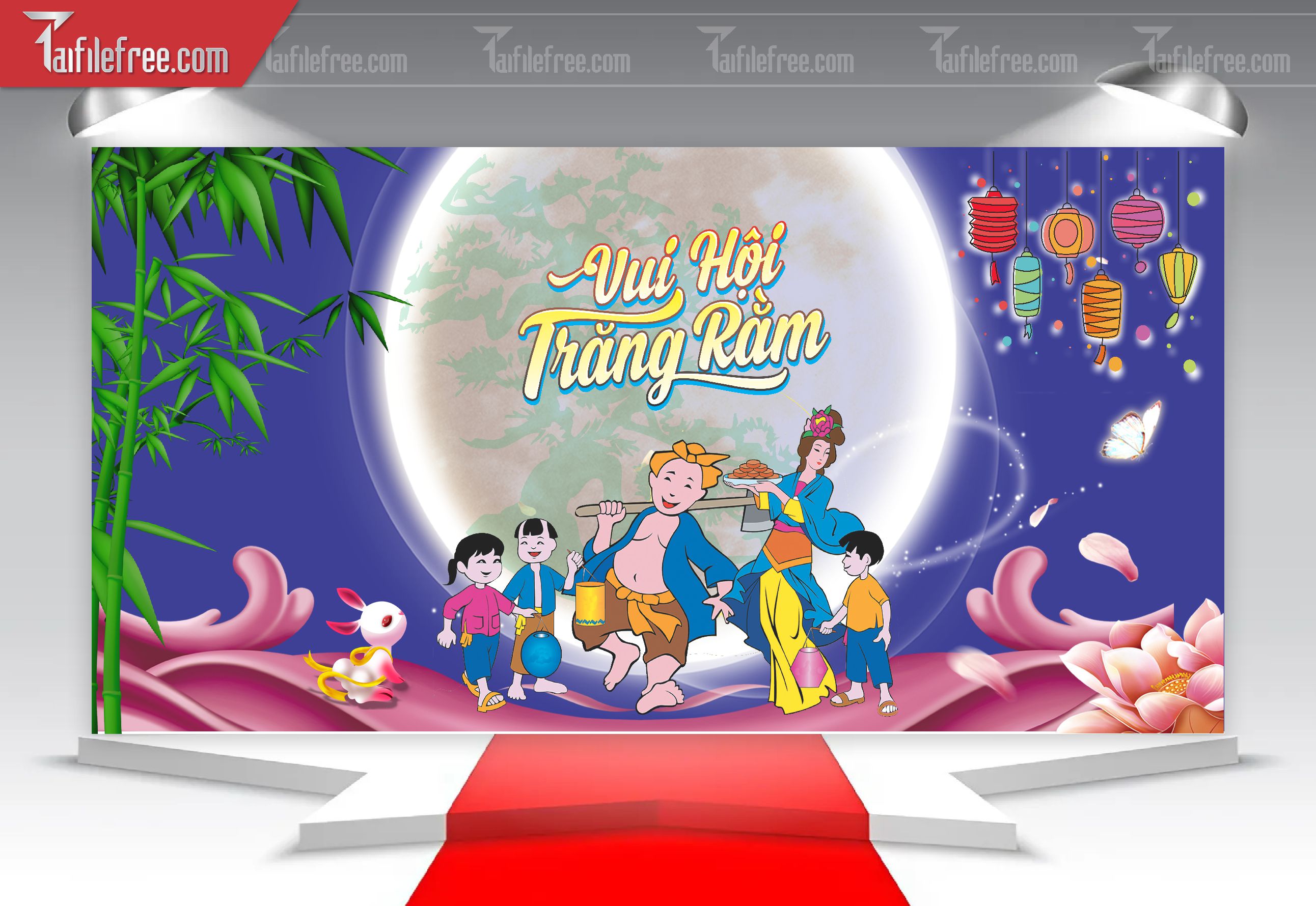 Mẫu Backdrop Trung Thu Đẹp Mắt Sáng Tạo_TTV84