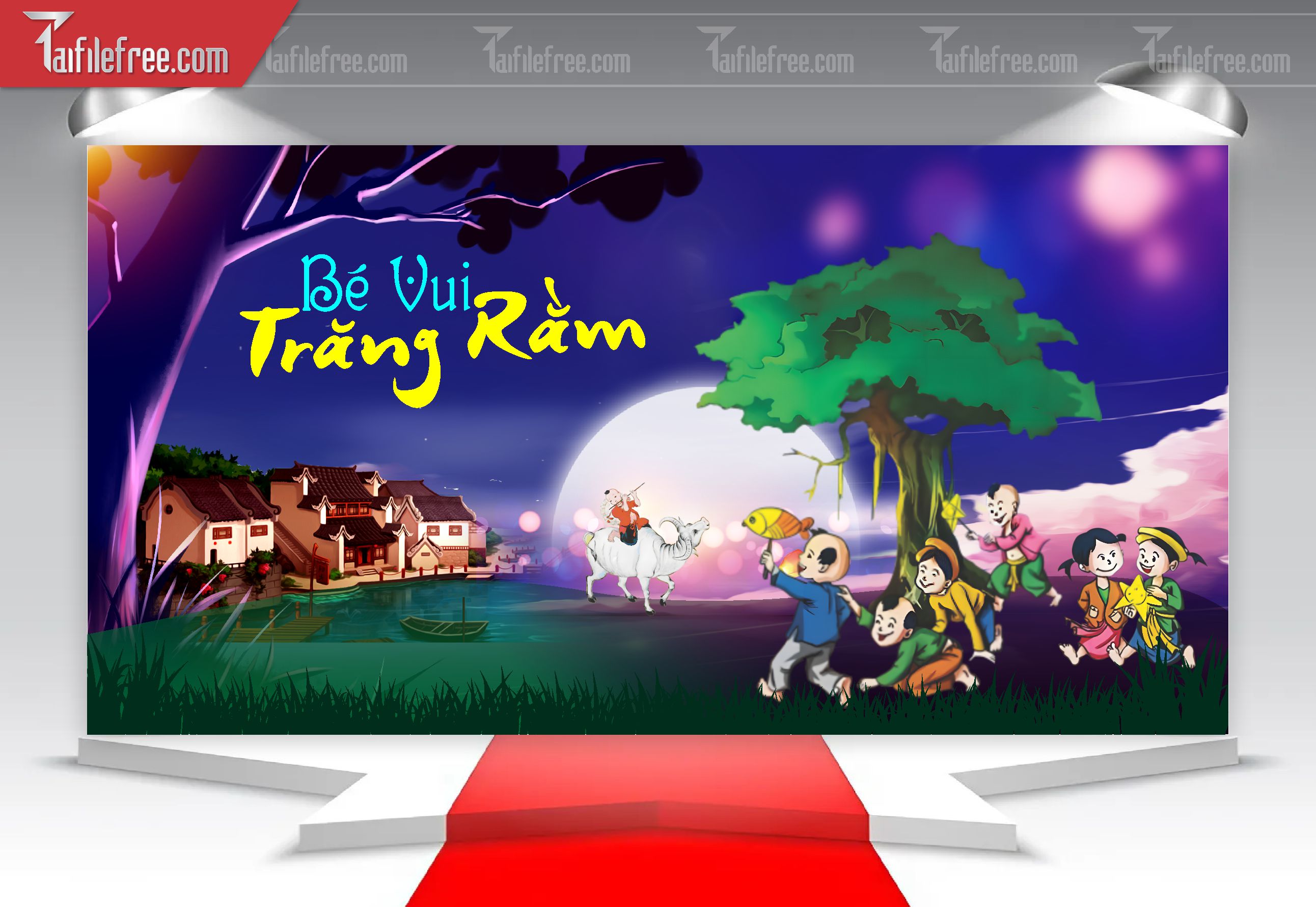 Mẫu Backdrop Trung Thu Đẹp Mắt Sáng Tạo_TTV86