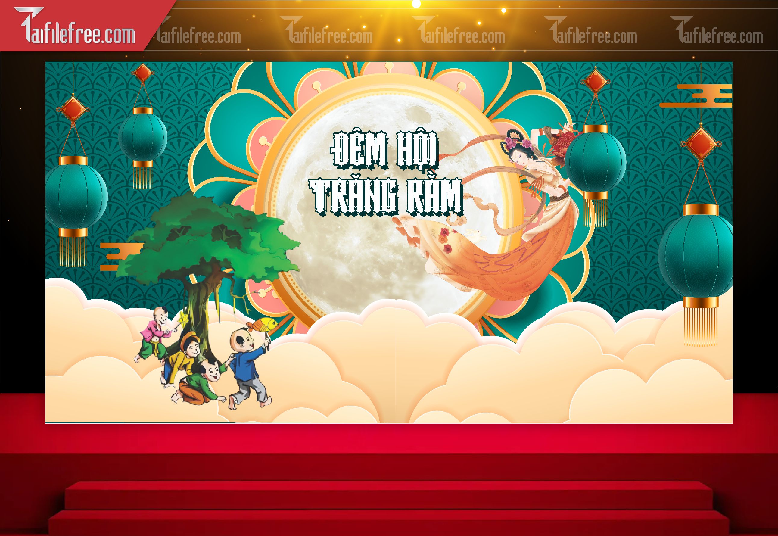 Mẫu Backdrop Trung Thu Đẹp Mắt Sáng Tạo_TTV87