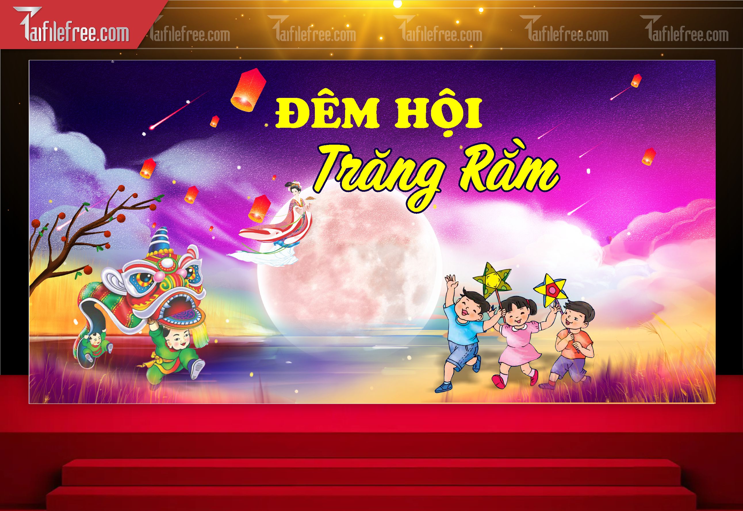 Mẫu Backdrop Trung Thu Đẹp Mắt Sáng Tạo_TTV92