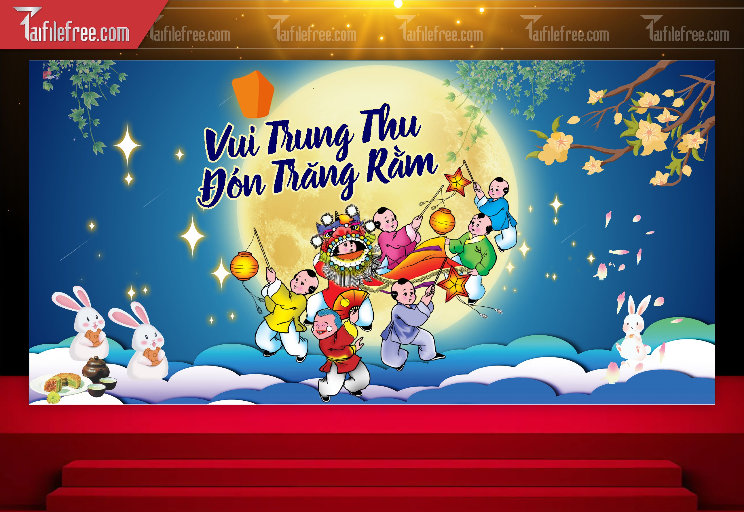 Mẫu Backdrop Trung Thu Đẹp Mắt Sáng Tạo_TTV94