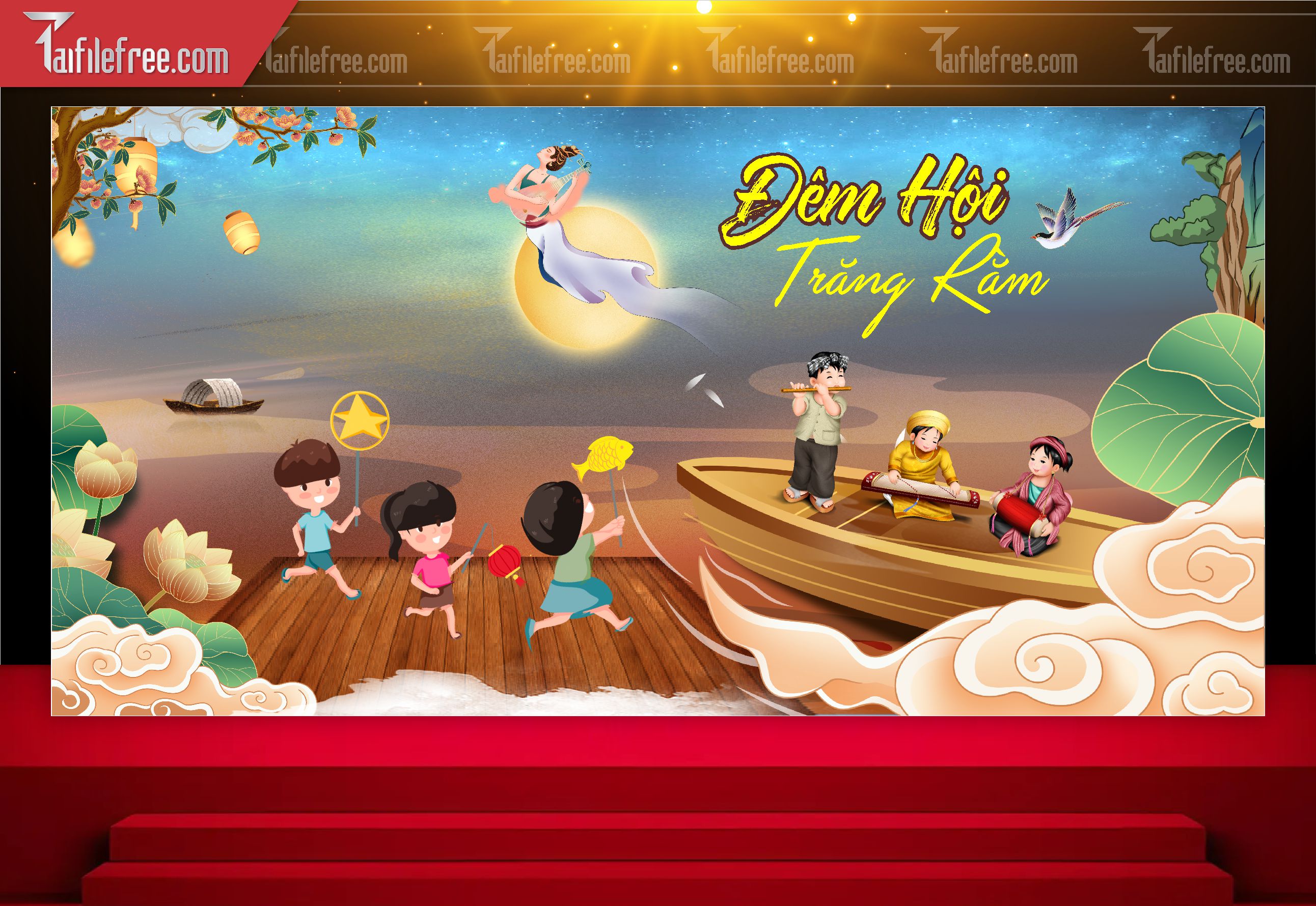 Mẫu Backdrop Trung Thu Đẹp Mắt Sáng Tạo_TTV95
