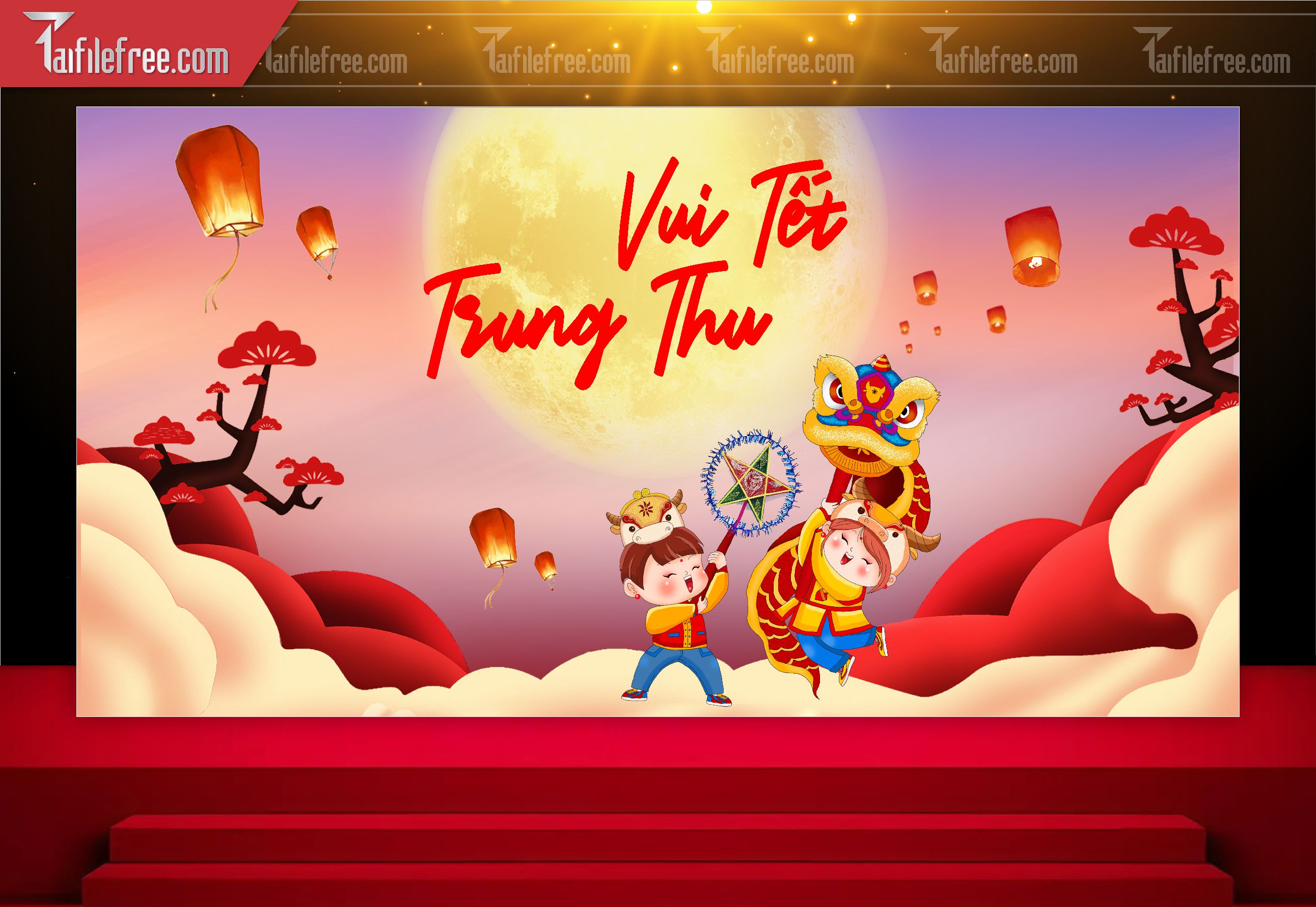 Mẫu Backdrop Trung Thu Đẹp Mắt Sáng Tạo_TTV96