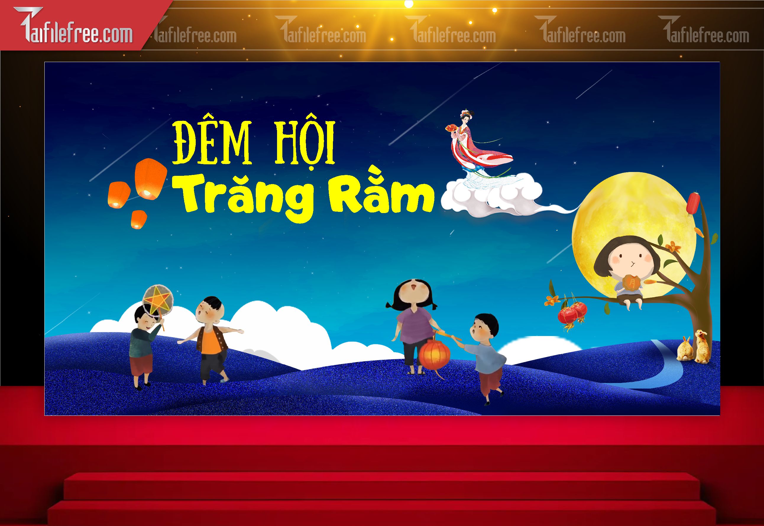 Mẫu Backdrop Trung Thu Đẹp Mắt Sáng Tạo_TTV97