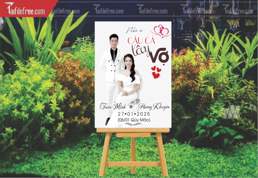 File Thiết Kế Bảng Welcome Tiệc Cưới BC52