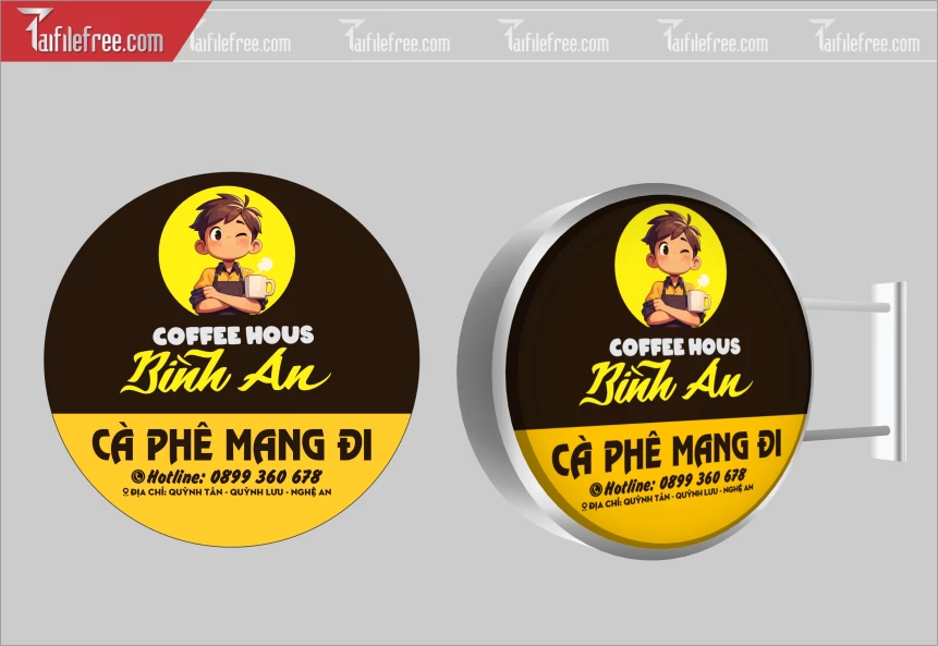 Biển Hiệu, Bảng Vẫy Hộp Đèn Quán Caffe_BH239