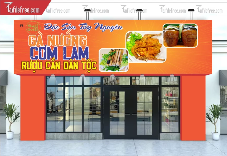 Biển Quảng Cáo, Bảng Hiệu Cơm Lam Gà Nướng_BH355