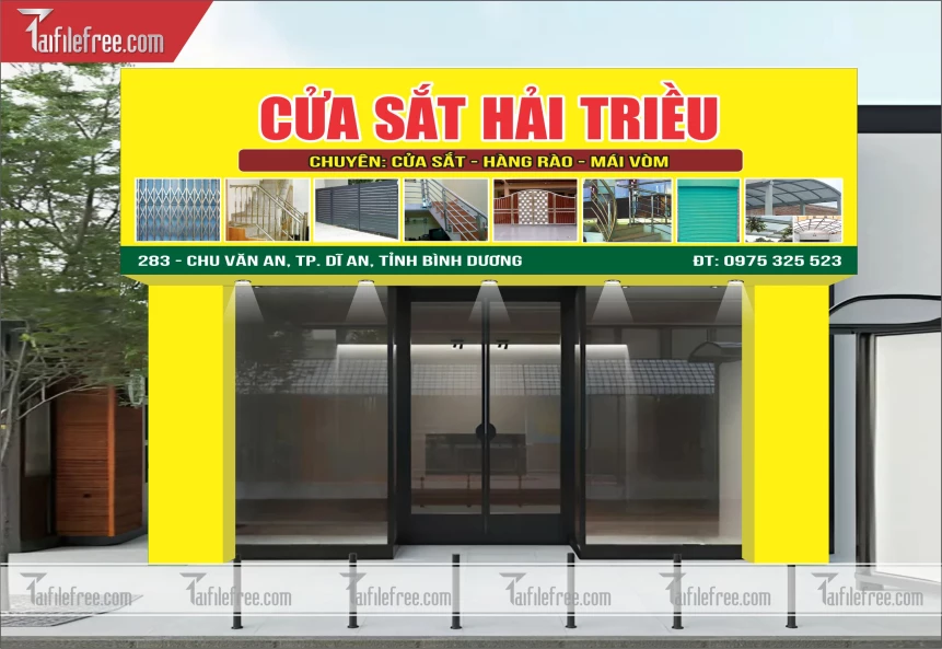 Biển Quảng Cáo, Bảng Hiệu Cửa Sắt Hải Triều_BH370
