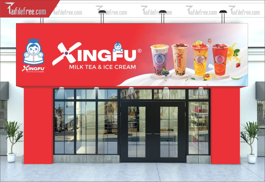 Biển Quảng Cáo, Bảng Hiệu Trà Sữa Xingfu_BH396