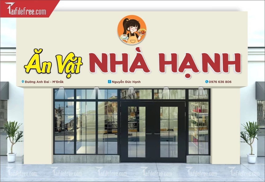 Biển Quảng Cáo, Bảng Hiệu Tiệm Ăn Vặt Nhà Hạnh_BH411