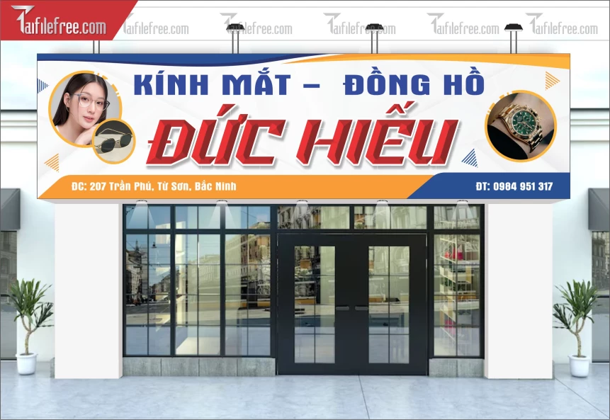 Biển Quảng Cáo, Bảng Hiệu Kính Mắt - Đồng Hồ_BH412