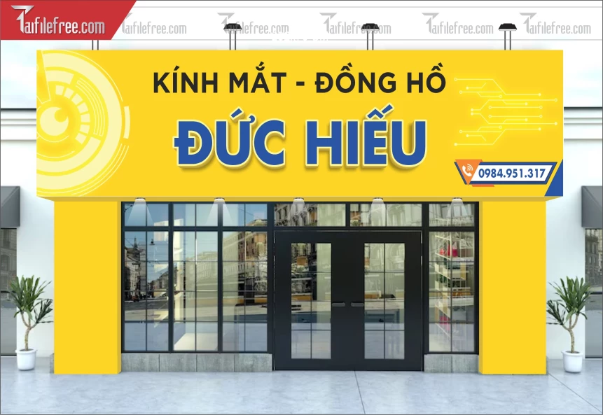 Biển Quảng Cáo, Bảng Hiệu Kính Mắt - Đồng Hồ_BH414