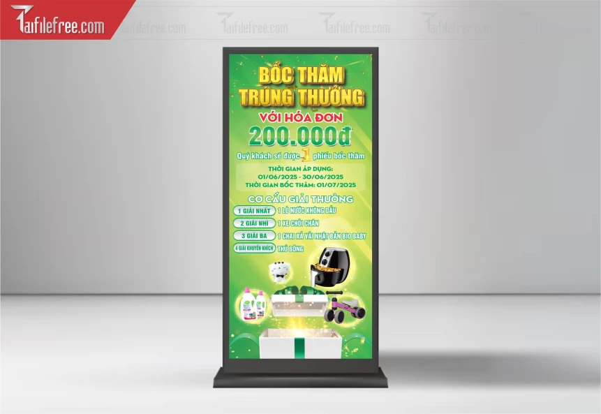File Thiết Kế StandeeBốc Thăm Trúng Thưởng, Standee Điện Máy _BR77