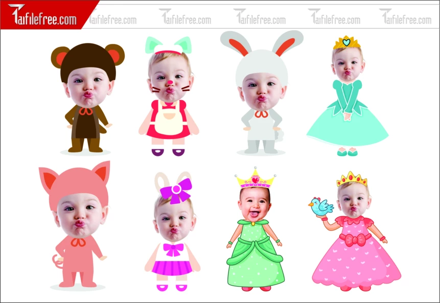 .Thiết Kế Chibi Đáng Yêu Trang Trí Sinh Nhật Cho Bé_CP08