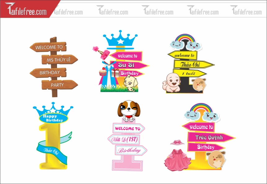 .Thiết Kế Chibi Đáng Yêu Trang Trí Sinh Nhật Cho Bé_CP20