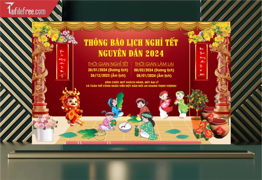 Lịch Nghĩ Tết Ất Tỵ Năm 2025_LT23