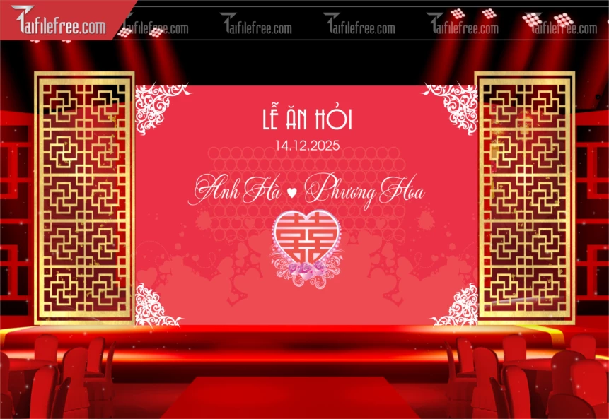 Mẫu Trang Trí Backdrop Đám Cưới Đẹp PDC103