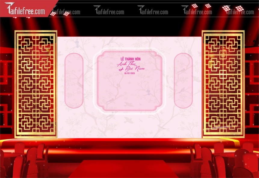 Mẫu Trang Trí Backdrop Đám Cưới Đẹp PDC107