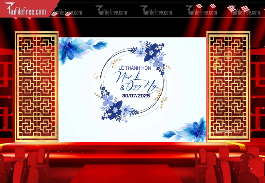 Mẫu Trang Trí Backdrop Đám Cưới Đẹp PDC108
