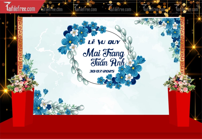 Mẫu Trang Trí Backdrop Đám Cưới Đẹp PDC109