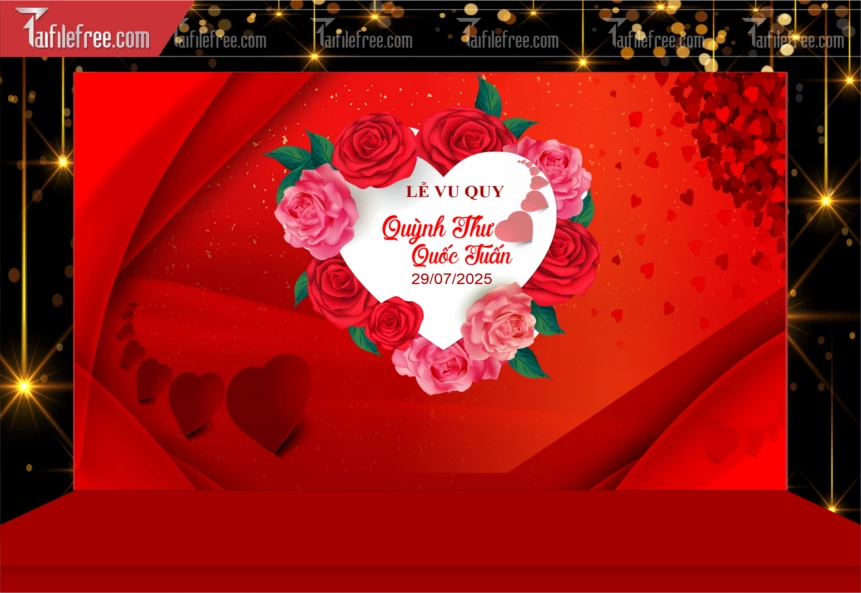 Mẫu Trang Trí Backdrop Đám Cưới Đẹp PDC112