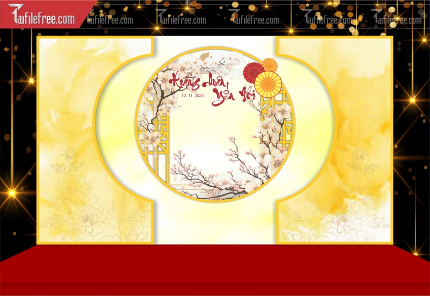 Mẫu Trang Trí Backdrop Đám Cưới Đẹp PDC113