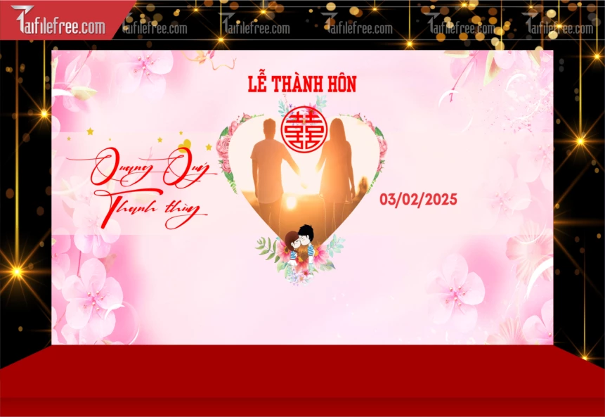 Mẫu Trang Trí Backdrop Đám Cưới Đẹp PDC119