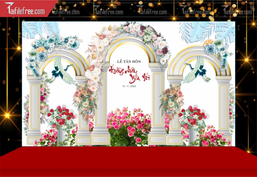 Mẫu Trang Trí Backdrop Đám Cưới Đẹp PDC121