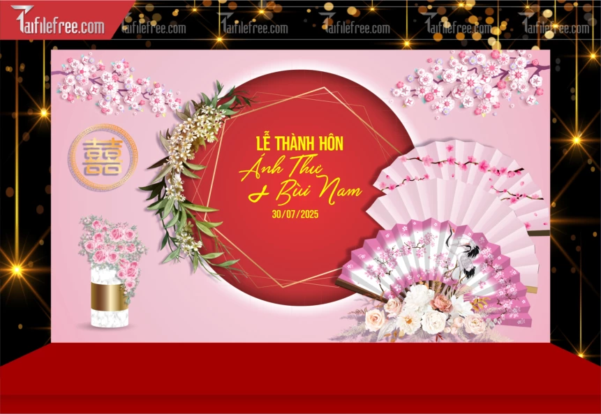 Mẫu Trang Trí Backdrop Đám Cưới Đẹp PDC123