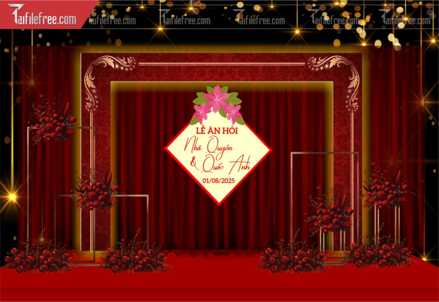 Mẫu Trang Trí Backdrop Đám Cưới Đẹp PDC140