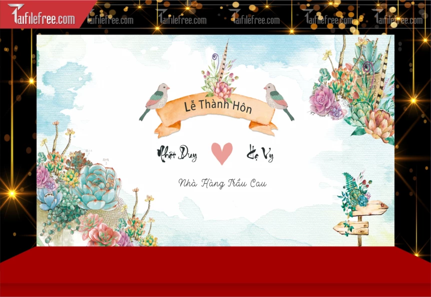 Mẫu Trang Trí Backdrop Đám Cưới Đẹp PDC168