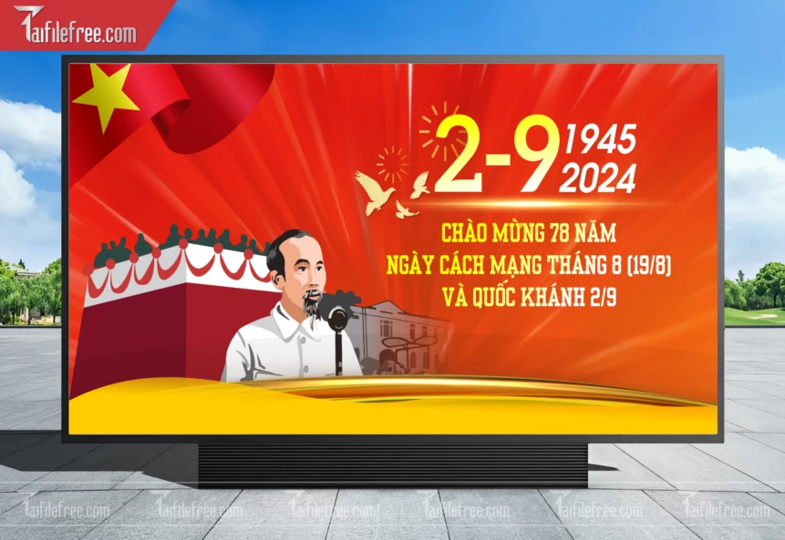 Banner, Poster Kỷ Niệm Quốc Khánh Ngày Độc Lập QK35