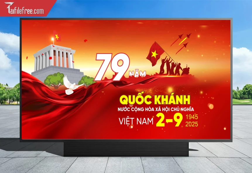 Banner, Poster Kỷ Niệm Quốc Khánh Ngày Độc Lập QK37