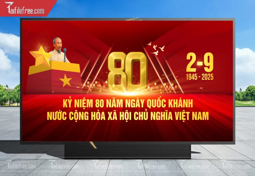 Banner, Poster Kỷ Niệm Quốc Khánh Ngày Độc Lập QK40