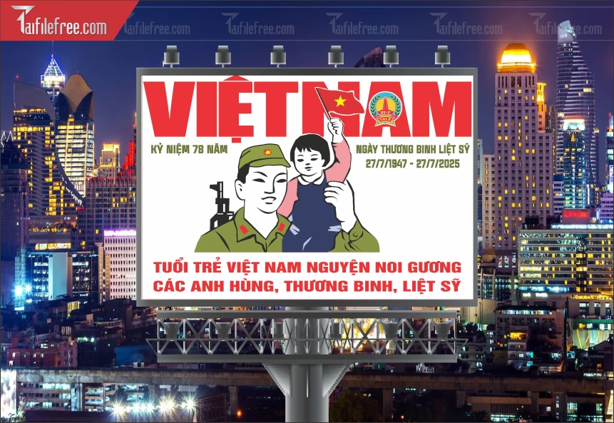 Tranh Cổ Động Kỷ Niệm Ngày Thương Binh Liệt Sĩ_TBS34