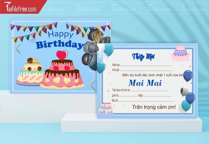 File Thiết Kế Thư Mời Sinh Nhật Dễ Thương_TD25