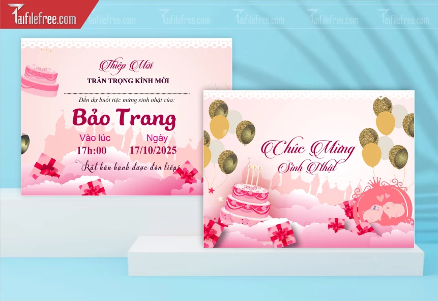 File Thiết Kế Thư Mời Sinh Nhật Dễ Thương_TD27